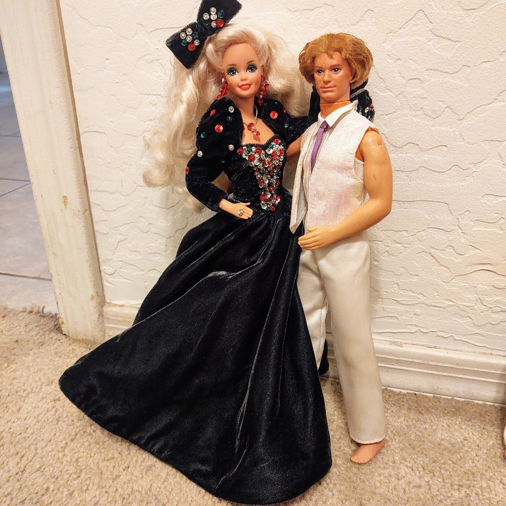 Holiday Barbie and Ken doll